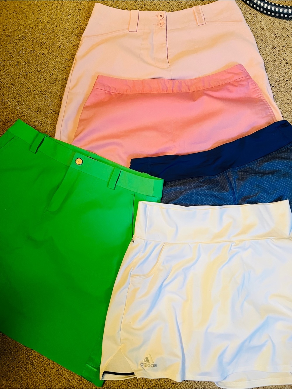 Mixed Color Skort Bundle — Pink, Green, Blue, White